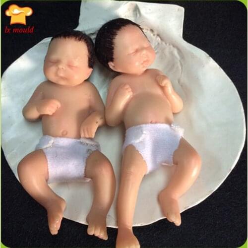 3D baby Boy/Girl Silicone Mold Fondant Chocolate Cake Decoration Polymer Clay Mould