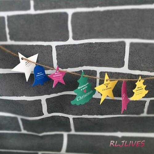 6Pcs/Set Christmas Flag Metal Cutting Dies Stencils for DIY Scrapbooking Stamp/photo album Decorative Embossing DIY Paper Cards