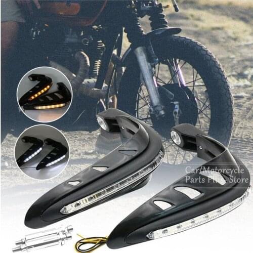 Motorcycle Accessories With LED Light Off-road Vehicle Modification Anti Falling Guard Handlebar Hand Protector Motor Handguards