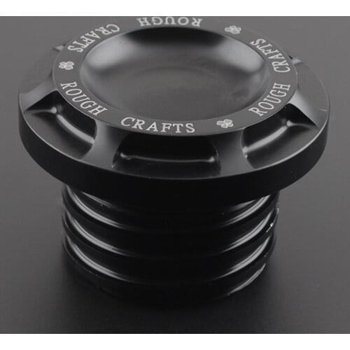 Motorcycle Black Rough Crafts Aluminum Fuel Gas Oil Cap For Harley Sportster XL 883 1200 48 Fuel Tank Cover Cap