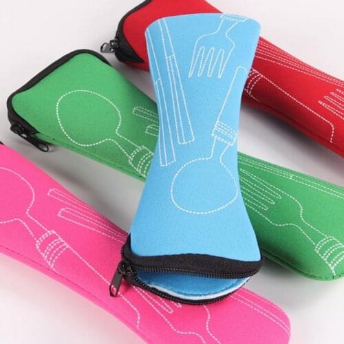 Household Travel Picnic Tableware Bag Cutlery Bag Cutlery Box Set Cutlery Box Portable Clamshell Cutlery Box Kitchen Student