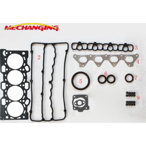 For MITSUBISHI RVR GDI 16V Engine Parts 4G93 GDI Automotive Spare Parts Full Set Engine Gasket MD976072 50218100