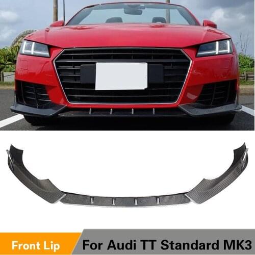 Front Bumper Lip For Audi TT Standard Bumper 2015 - 2018 Front Bumper Lip Splitters Carbon Fiber