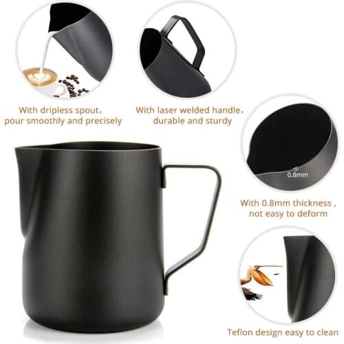 Coffeewar Stainless Steel Pitcher Milk Frothing Jug Espresso Coffee Pitcher Barista Craft Coffee Latte Milk Jug Pitcher