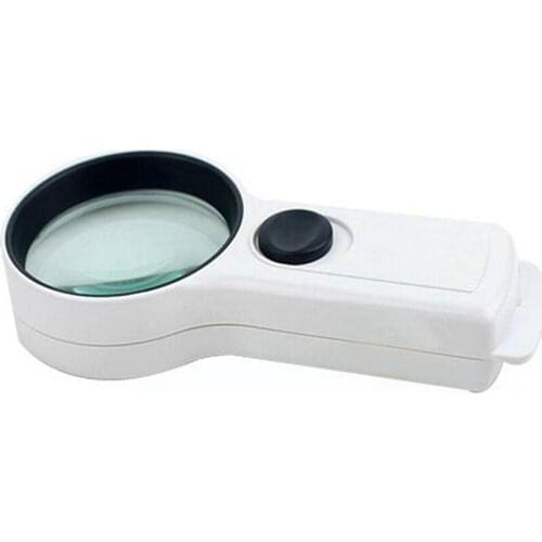 4x 65mm Bulb Illuminated Magnifying Glass for Reading Books