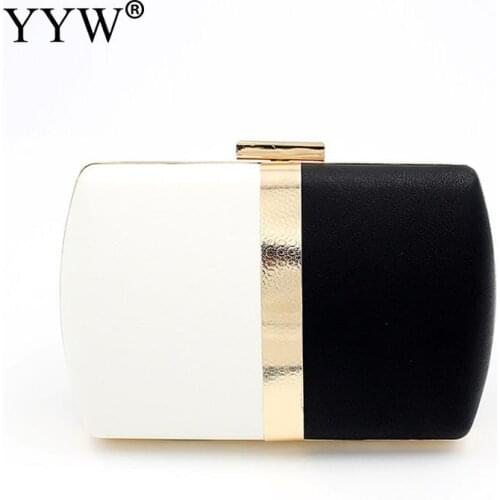 Small Black And White Wedding Clutch For Women Evening Bag Crossbody Bag Wedding Bridal Purse Cocktail Party Prom Pochette Femme