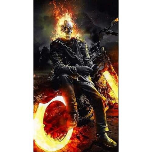 Metal Tin Retro Vintage Sign Ghost Rider 1 Wall Plaques Tin Sign 12" X 8" Wall Decoration