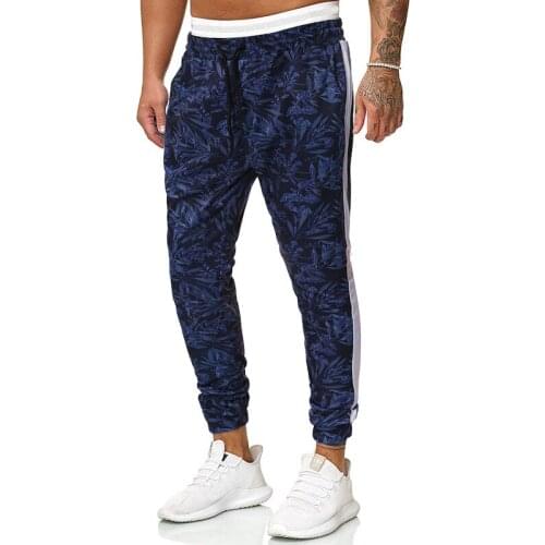 Mens brand new fashion personality business print casual pants sweatpants jogging pants hip hop mens joggers sweat pants