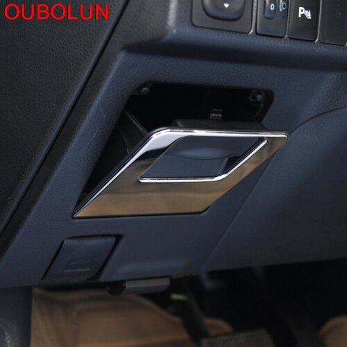 Fit For Toyota Corolla 2014 2015 Stainless Steel Interior Storage Box Handle Decoration Trim 1piece Car Styling