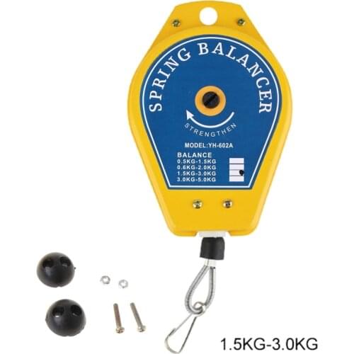 Durable Retractable Spring Balancer Steel Wire Rope Measuring Tool Hook Holder Hanging 3-5kg Assembly-line Fixtures