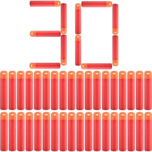 30Pcs/Lot 9.5cm Red Sniper Rifle Darts Bullets for Nerf Mega Kids Toy Foam Refill Darts Big Hole Head Bullets Christmas Gift
