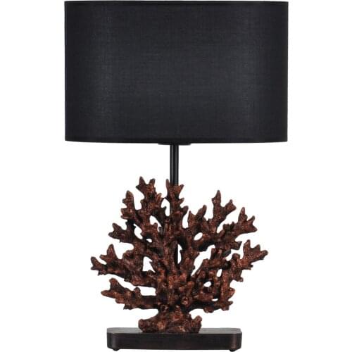 Qdec New Season Gift Decorative Accessories Office Bedroom For Plant Tree Leg Modern Designed Coral Lampshade Copper Black