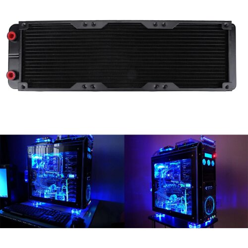 360mm 18 Tube Computer Water Cooling Radiator Straight Thread Heat Sink With G1/4 Thread For PC Computer Laptop Radiat dropshipp