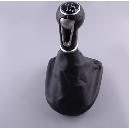 6 Speed Car Gear Shift Stick Knob Gaiter Boot Cover Frame Fit For Seat Leon II Toledo III Altea XL 2006 2007 2008 2009
