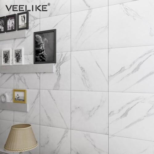 Self Adhesive Vinyl Floor Stickers Modern Marble Waterproof Wallpapers Peel and Stick for Kitchen Room Wall Flooring Decoration
