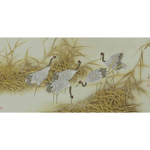 Embroidery Package Best Quality Cross Stitch Kits Unopen New Luxurious Five Cranes Free Shipping