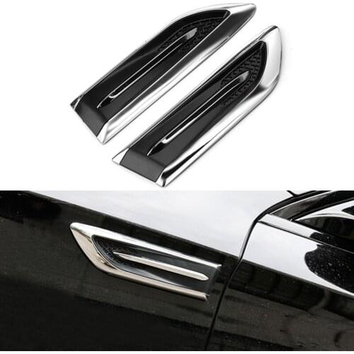 2 pcs / set ABS Chrome Finish Badge Decoration Sport for Skoda Octavia Fabia Rapid Superb Yeti Roomster