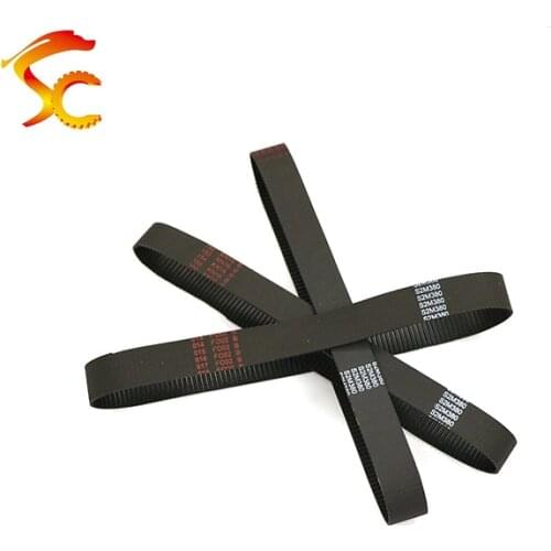 2pcs S2M-380-14mm belt closed loop rubber S2M380-14mm timing belt Teeth 190 Length 380mm width 14mm for 3D printer