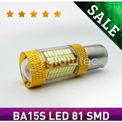 1pc BA15S 81 SMD LED 1156 1157 LED Bulbs - 81SMD headlight fog light bulb Super Bright White 4014 Chips GLOWTEC