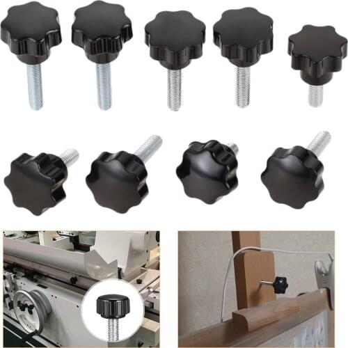 1Pc Straight Revolving Handle Grips Solid Metal Chromed Rotatable/Non-rotatable For Machine Handwheel M6 M8 Thread 13cm