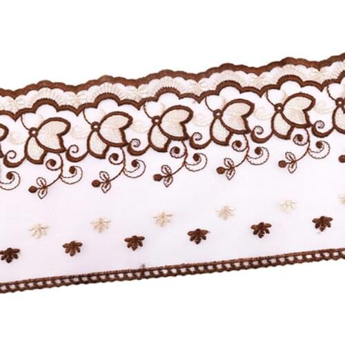 18CM Butterfly Mesh Embroidery Lace Environmental Protection Color Water Soluble Embroidered Fabric Clothing Accessories Wedding