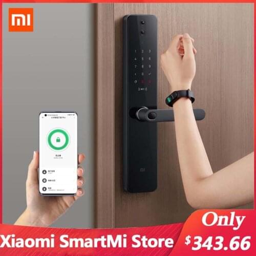 2021 Xiaomi Smart Door Lock Pro Electronic Lock APP Voice Remotely NFC Unlock Works Mijia Apple HomeKit Linkage With Doorbell