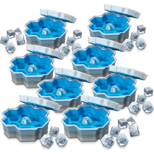 7 Shape Dice Silicone Ice Tray Mold Game Dice Mini Ice Cube Trays with Lids Mold LX9E