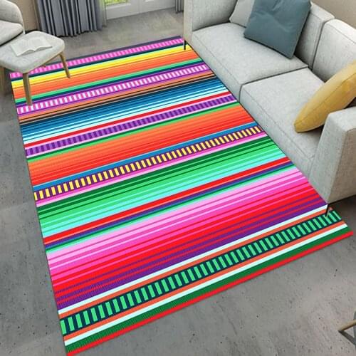 LB Stripe Living Room Bedroom Decorative Carpet Area Rugs Bedroom Floor Mat Rectangle Carpets for Living Room Non slip Mat