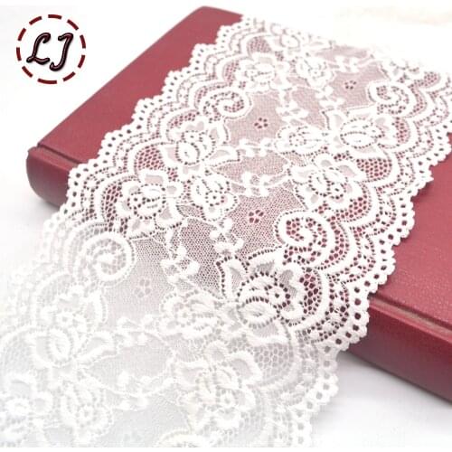 New 2yd/lot High Quality 16cm width Elastic Lace Trim ribbon for garment sewing crafts decoration lace handmade accessories DIY