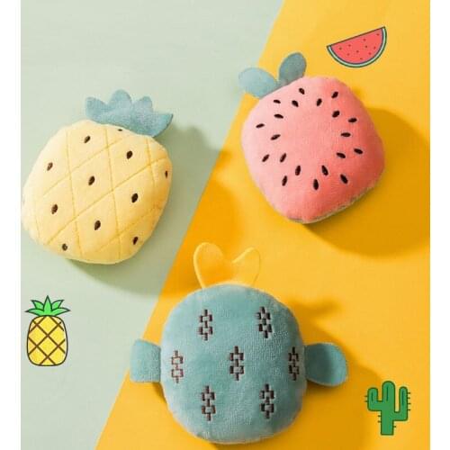 Pet toys Fruit Cartoon Sounding Puppy Dog Chew Toy pineapple toy for Dogs Cats Pets plush Squeaky accessories