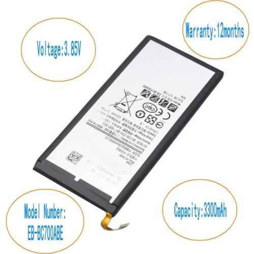 ISkyamS 10pcs/lot 3300mAh EB-BC700ABE Replacement Battery For Samsung GALAXY C7 C7000 C7010 C7018 Phone Battery