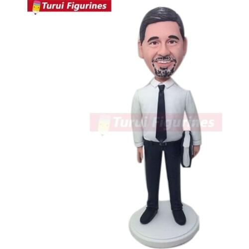 History Teacher Custom Bobble Head Clay Figurine Personalized Based on Customers Photo Birthday Cake Topper Boyfriend Gift Teach