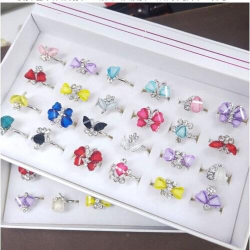 12pcs, Women Rings Crystal Open Butterfly Rings Simple Banquet Wedding Rings Designed For Women Birthday Gift For Girlfriend