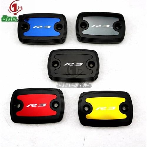 Motorcycle CNC Front & Rear brake Fluid Cylinder Master Reservoir Cover Cap For YAMAHA R3