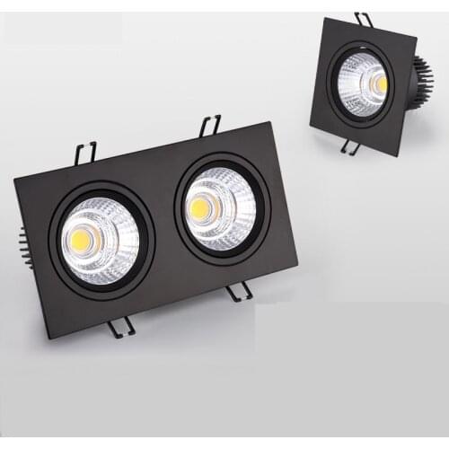 Square Dimmable Recessed LED Downlights 7W10W14W20W COB LED Ceiling Lamp Spot Lights AC110-220V Warm Cold White Indoor Lighting