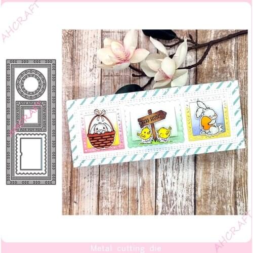 Long Rectangular Frame Metal Cutting Dies for DIY Scrapbooking Photo Album Decorative Embossing PaperCard Crafts Die2021