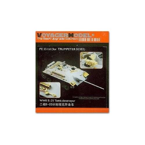 KNL HOBBY Voyager Model PE35161 World War II Germany E-25 plans to upgrade the car with metal etching parts