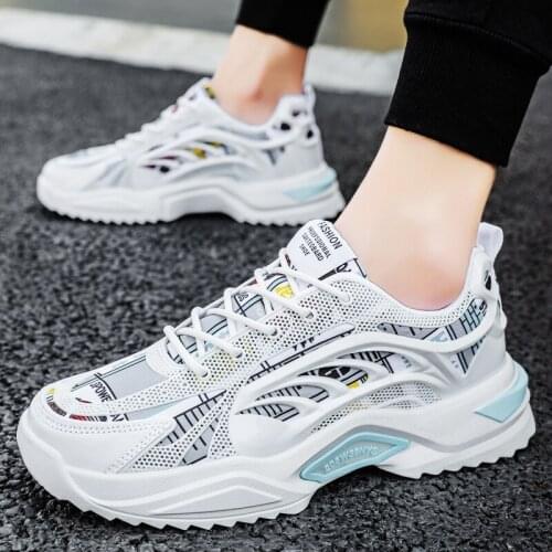 Mens shoes summer 2021 new Korean fashion casual shoes men soft soled shoes men fashion shoes fly woven sneakers men