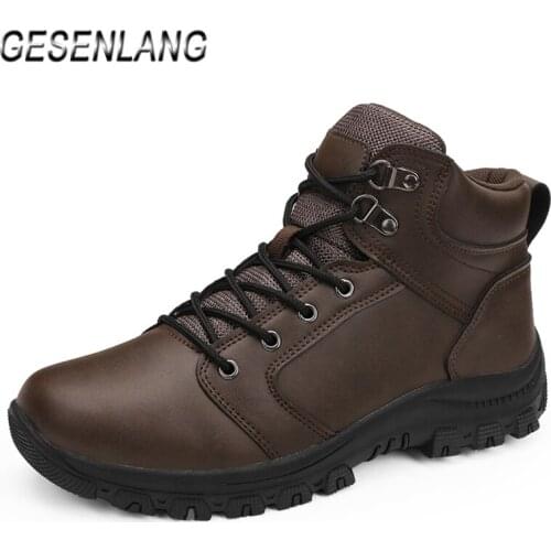 Mens High Top Hiking Shoes Comfortable Breathable Big Size Male Sneakers Outdoor Casual Climbing Hunting Walking Trekking Boots