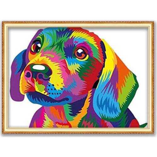 Animal Dog Dachshund DIY Cross Stitch 11CT Embroidery Kits Needlework Craft Set Printed Canvas Cotton Thread Home Decoration