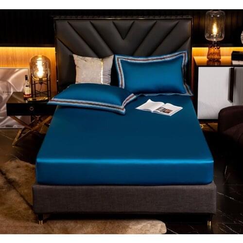 1000TC tribute satin Egyptian cotton fitted bed sheet mattress cover High-end premium sheets bed cover elastic band sheets