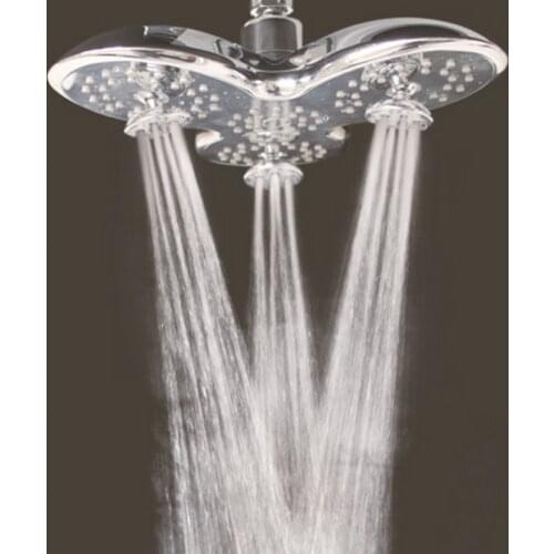 10 Inch ABS Bathroom Shower Head Petal Shape 3 Functions Bathroom Top Shower Head Rainfall Jetted Shower SPA Shower Head