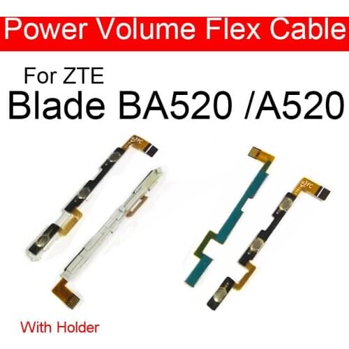 Genuine Power & Volume Flex Cable For ZTE Blade A520 BA520 Power & Volume Control Side keypads Switch Button Replacement Repair