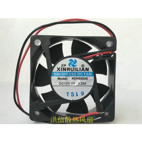 Brand new rdh6020s 12V 0.25A 2-wire 6cm 6cm fan