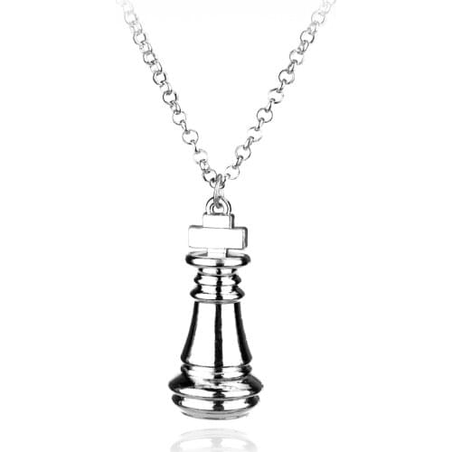No Game No Life Alice Inwonderland Knigh Geek Pewter Karen Chess Pendant Necklace Gaes Pendent Chain Necklace Jewelry