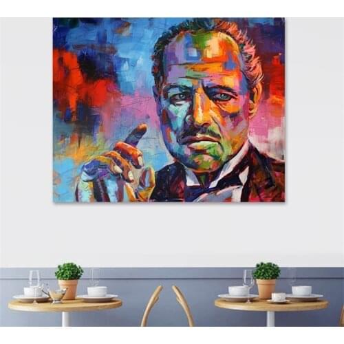 Movie Godfather Watercolor Poster Canvas Painting Prints Colorful Portrait Wall Art Picture for Home Decoration Cuadros
