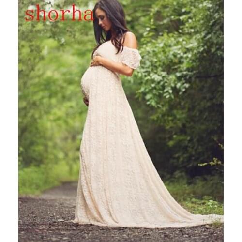 Europe fashion pregnant women dresses maternity photography props Maternity gown Lace Maternity Dress photo summer pregnant dres