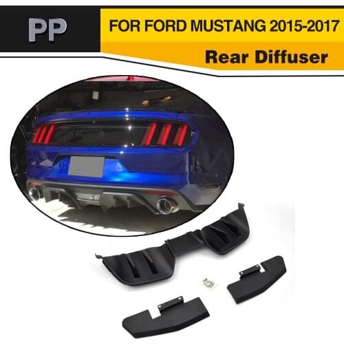 PP Car Rear Bumper Diffuser Lip For Ford Mustang Coupe 2015-2017