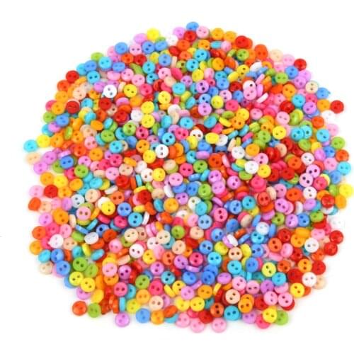 12 kinds of color Mix Color 7MM Nylon Buttons 2 Holes DIY Scrapbooking Kids Garment Dolls Sewing Accessories