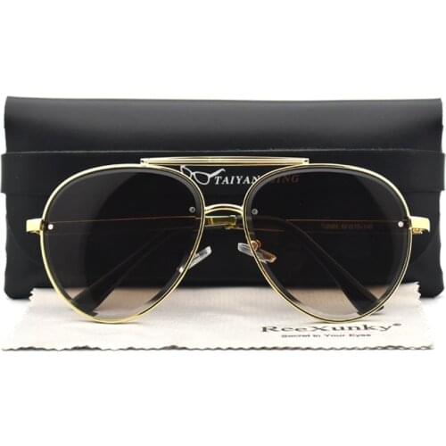 2021 Classic Vintage Aviation Sunglasses Women Luxury Brand Designer Retro Driving Sun Glasses For Men Shades Eyewear With Case